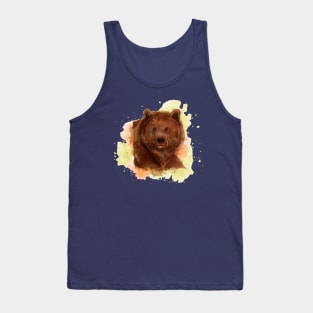 Grizzly Bear Watercolor Tank Top